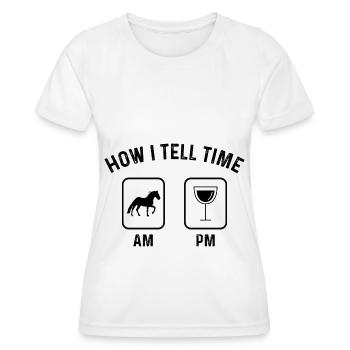 How to say time at PM - - Women's Functional T-Shirt - white - Front - AI Model Female 172 dark (172cm)