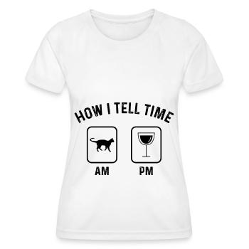 How to say time at PM - - Women's Functional T-Shirt - white - Front - AI Model Female 172 dark (172cm)