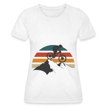 Mountainbike-Vintage - - Frauen Funktions-T-Shirt - Weiß - Vorne - AI Model Female 172 dark (172cm)
