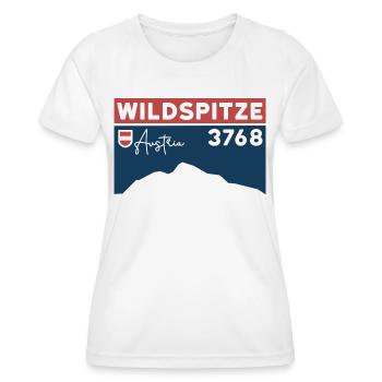 Wildspitze Skitour Hochtour Normalweg Wanderung - Frauen Funktions-T-Shirt - Weiß - Vorne - AI Model Female 172 dark (172cm)