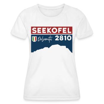 Seekofel Dolomites Hiking Hike Circular Hike - Women's Functional T-Shirt - white - Front - AI Model Female 172 dark (172cm)