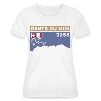 Dents du Midi Finisher Mountaineer Hiker Valais - Women's Functional T-Shirt - white - Front - AI Model Female 172 dark (172cm)