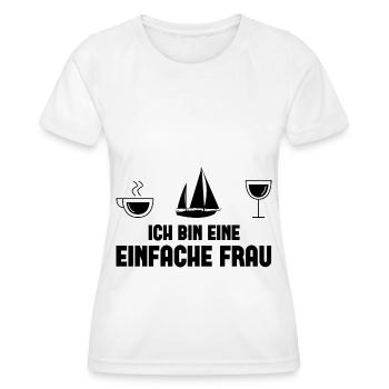 Ich bin ein Einfache Frau - (2) - Frauen Funktions-T-Shirt - Weiß - Vorne - AI Model Female 172 dark (172cm)