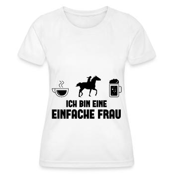 Ich bin ein Einfache Frau 1 - - Frauen Funktions-T-Shirt - Weiß - Vorne - AI Model Female 172 dark (172cm)
