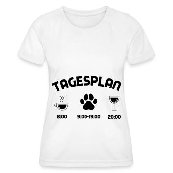 Tagsplan 3 - (2) - Frauen Funktions-T-Shirt - Weiß - Vorne - AI Model Female 172 dark (172cm)