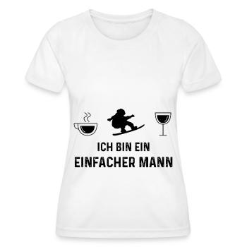 Ich bin ein Einfacher Mann - (2) - Frauen Funktions-T-Shirt - Weiß - Vorne - AI Model Female 172 dark (172cm)