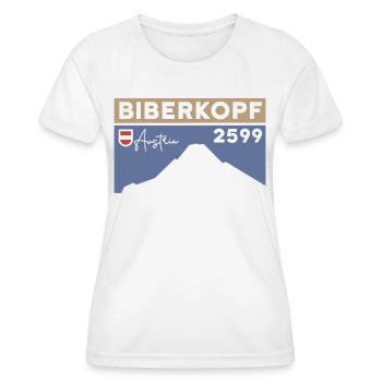 Biberkopf Höhe Warth Schröcken Skifahren Wandern - Frauen Funktions-T-Shirt - Weiß - Vorne - AI Model Female 172 dark (172cm)