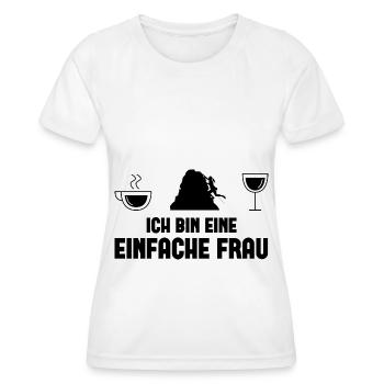 Ich bin ein Einfache Frau - (2) - Frauen Funktions-T-Shirt - Weiß - Vorne - AI Model Female 172 dark (172cm)