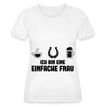 Ich bin ein Einfache Frau 2 - - Frauen Funktions-T-Shirt - Weiß - Vorne - AI Model Female 172 dark (172cm)