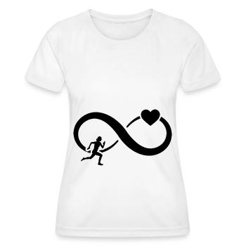 Infinity Heart et Running 1 - - T-shirt sport Femme - blanc - Devant - AI Model Female 172 dark (172cm)