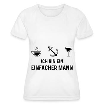 Ich bin ein Einfacher Mann 1 - (2) - Frauen Funktions-T-Shirt - Weiß - Vorne - AI Model Female 172 dark (172cm)