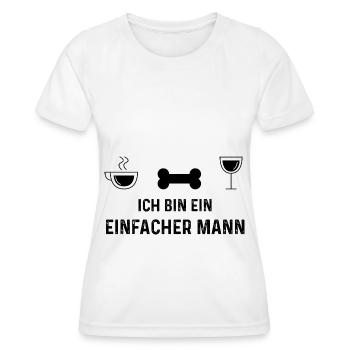 ICH BIN EIN EINFACHER MANN 3 - (2) - Frauen Funktions-T-Shirt - Weiß - Vorne - AI Model Female 172 dark (172cm)