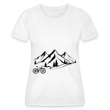Berg 1 und Fahrrad - - Frauen Funktions-T-Shirt - Weiß - Vorne - AI Model Female 172 dark (172cm)