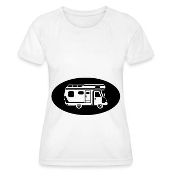 Semicircle and Camping - (3) - Women's Functional T-Shirt - white - Front - AI Model Female 172 dark (172cm)