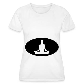 Halbkreis und Yoga - - Frauen Funktions-T-Shirt - Weiß - Vorne - AI Model Female 172 dark (172cm)