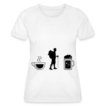 Kaffeebier und Wandern - - Frauen Funktions-T-Shirt - Weiß - Vorne - AI Model Female 172 dark (172cm)