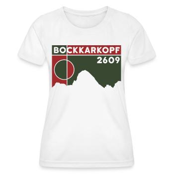 Bockkarkopf Überschreitung Besteigung Wandern Tour - Frauen Funktions-T-Shirt - Weiß - Vorne - AI Model Female 172 dark (172cm)