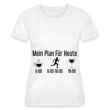 Mein Plan für heute 1 - (2) - Frauen Funktions-T-Shirt - Weiß - Vorne - AI Model Female 172 dark (172cm)