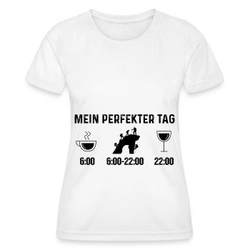 Mein Perfekt-Tag - (2) - Frauen Funktions-T-Shirt - Weiß - Vorne - AI Model Female 172 dark (172cm)