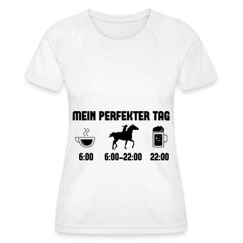 Mein Perfekt-Tag 1 - - Frauen Funktions-T-Shirt - Weiß - Vorne - AI Model Female 172 dark (172cm)