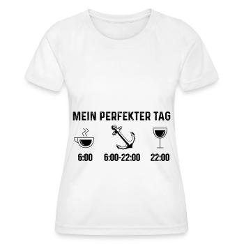Mein Perfekt-Tag 1 - (2) - Frauen Funktions-T-Shirt - Weiß - Vorne - AI Model Female 172 dark (172cm)