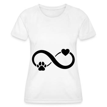 Infinity Heart and Dog 3 - - Women's Functional T-Shirt - white - Front - AI Model Female 172 dark (172cm)