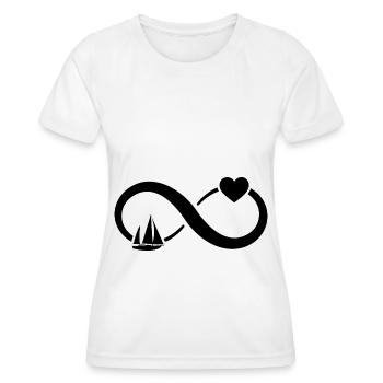 Infinity Heart et la voile - - T-shirt sport Femme - blanc - Devant - AI Model Female 172 dark (172cm)