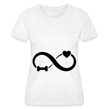 Infinity Heart and Dog 4 - - Frauen Funktions-T-Shirt - Weiß - Vorne - AI Model Female 172 dark (172cm)