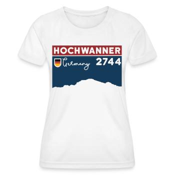Berg Hochwanner Bergtour Skitour Normalweg Wandern - Frauen Funktions-T-Shirt - Weiß - Vorne - AI Model Female 172 dark (172cm)