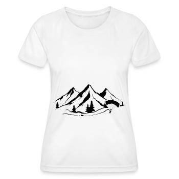 Montagne 1 et parapente - - T-shirt sport Femme - blanc - Devant - AI Model Female 172 dark (172cm)