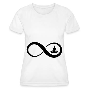 Unendlichkeit und Yoga - - Frauen Funktions-T-Shirt - Weiß - Vorne - AI Model Female 172 dark (172cm)