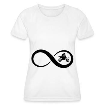 Infinity und Motorrad - (MOTORRAD) - Frauen Funktions-T-Shirt - Weiß - Vorne - AI Model Female 172 dark (172cm)