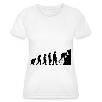 Evolution und Klettern - - Frauen Funktions-T-Shirt - Weiß - Vorne - AI Model Female 172 dark (172cm)