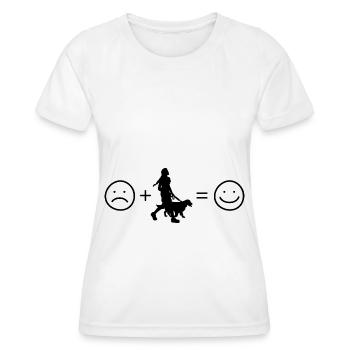Smile Face und Hund - (3) - Frauen Funktions-T-Shirt - Weiß - Vorne - AI Model Female 172 dark (172cm)