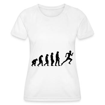 Évolution et course à pied - (2) - T-shirt sport Femme - blanc - Devant - AI Model Female 172 dark (172cm)