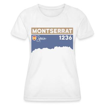 Montserrat Höhe Berg Wandern Barcelona Geschenk - Frauen Funktions-T-Shirt - Weiß - Vorne - AI Model Female 172 dark (172cm)