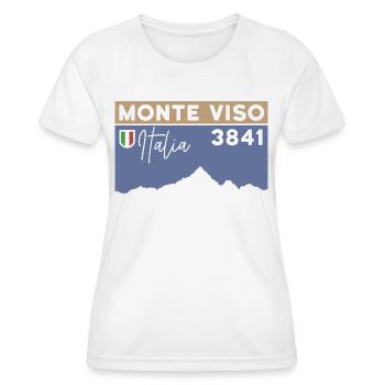 Monte Viso Randonnée Monviso Ascension Arête Est - T-shirt sport Femme - blanc - Devant - AI Model Female 172 dark (172cm)