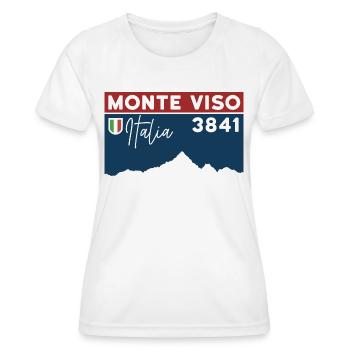 Monte Viso Randonnée Monviso Ascension Arête Est - T-shirt sport Femme - blanc - Devant - AI Model Female 172 dark (172cm)