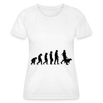 Evolution und Hund - - Frauen Funktions-T-Shirt - Weiß - Vorne - AI Model Female 172 dark (172cm)