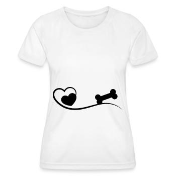 Herz und Hund - (tun) - Frauen Funktions-T-Shirt - Weiß - Vorne - AI Model Female 172 dark (172cm)