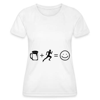 Beer Smile Face et Running - - T-shirt sport Femme - blanc - Devant - AI Model Female 172 dark (172cm)