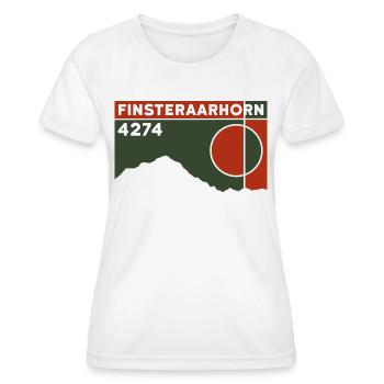 Finsteraarhorn Oberland bernois Ski de randonnée Randonnée - T-shirt sport Femme - blanc - Devant - AI Model Female 172 dark (172cm)