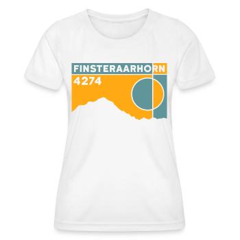 Finsteraarhorn Oberland bernois Ski de randonnée Randonnée - T-shirt sport Femme - blanc - Devant - AI Model Female 172 dark (172cm)