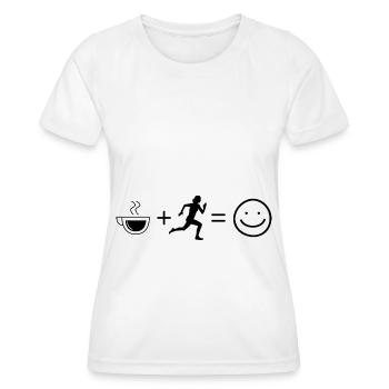 Coffee Smile Face et course 1 - - T-shirt sport Femme - blanc - Devant - AI Model Female 172 dark (172cm)