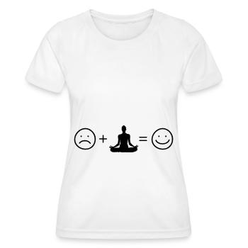 Smile Face und Yoga - - Frauen Funktions-T-Shirt - Weiß - Vorne - AI Model Female 172 dark (172cm)