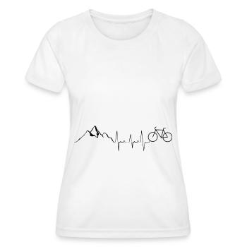 Montagne et vélo - - T-shirt sport Femme - blanc - Devant - AI Model Female 172 dark (172cm)