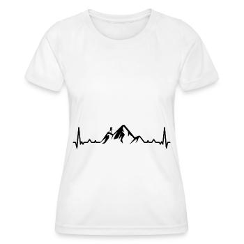 Herzschlagberg und Wandern - (2) - Frauen Funktions-T-Shirt - Weiß - Vorne - AI Model Female 172 dark (172cm)