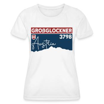 Großglockner Hohe Tauern Ski Tour Randonnée Course à pied en montagne - T-shirt sport Femme - blanc - Devant - AI Model Female 172 dark (172cm)