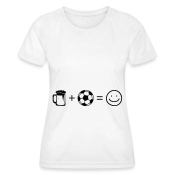 Beer Smile Face et Football - - T-shirt sport Femme - blanc - Devant - AI Model Female 172 dark (172cm)