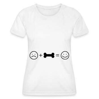Smile Face und Hund - (tun) - Frauen Funktions-T-Shirt - Weiß - Vorne - AI Model Female 172 dark (172cm)